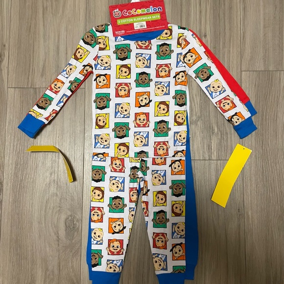 Cocomelon 2 cotton sleepwear sets, size 2T, NWT - Picture 2 of 3